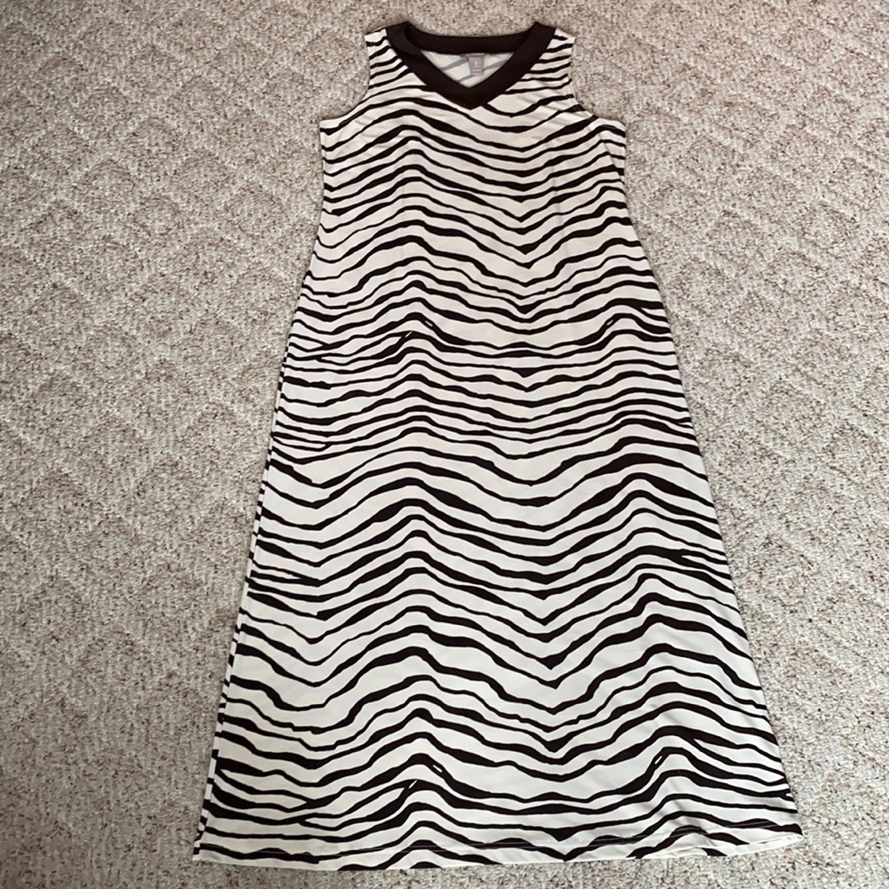 Zebra Print Maxi Dress
